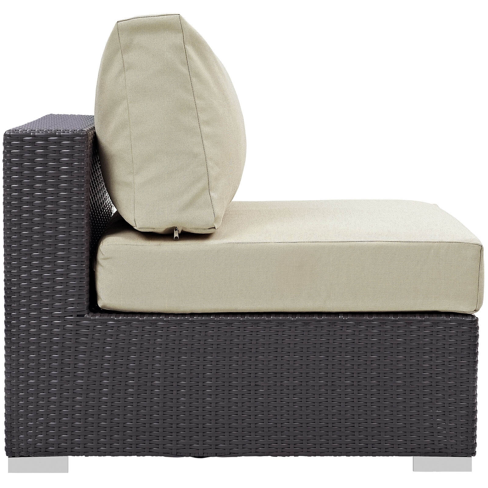 Convene Synthetic Rattan Weave Outdoor Patio Armless