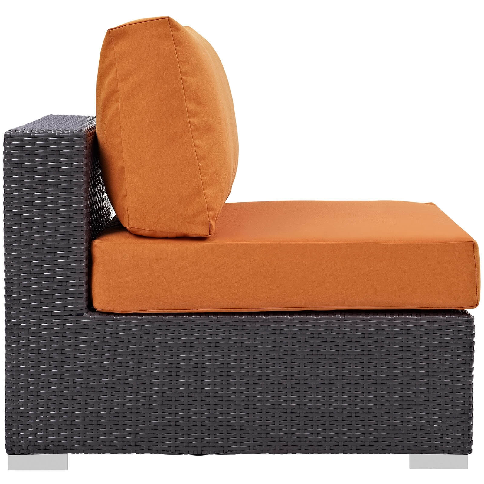 Convene Synthetic Rattan Weave Outdoor Patio Armless Chair