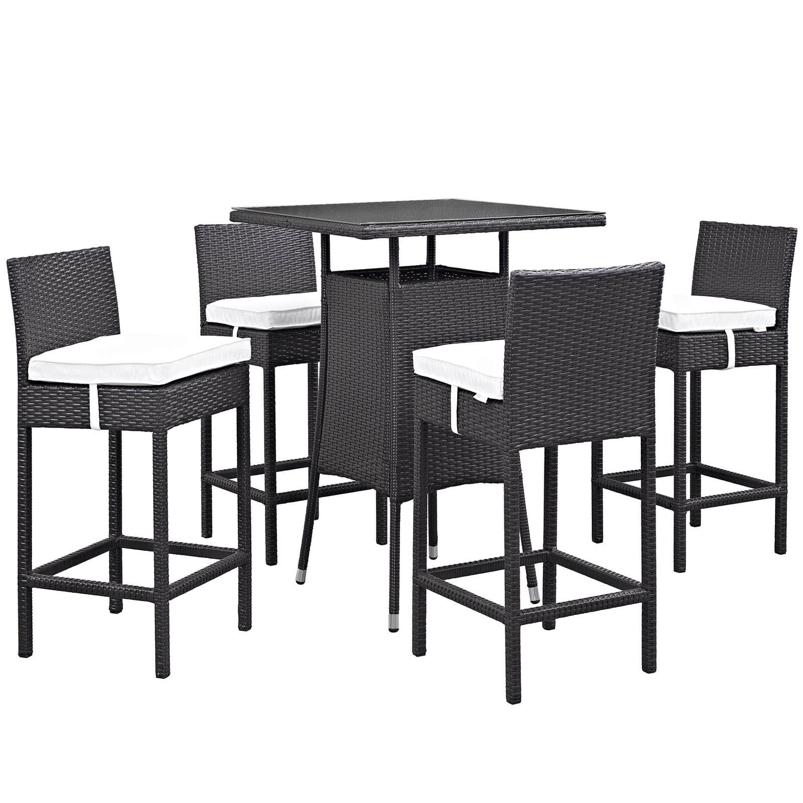 Convene 5-Pc Synthetic Rattan Weave Outdoor Patio Pub Set, Composition 1