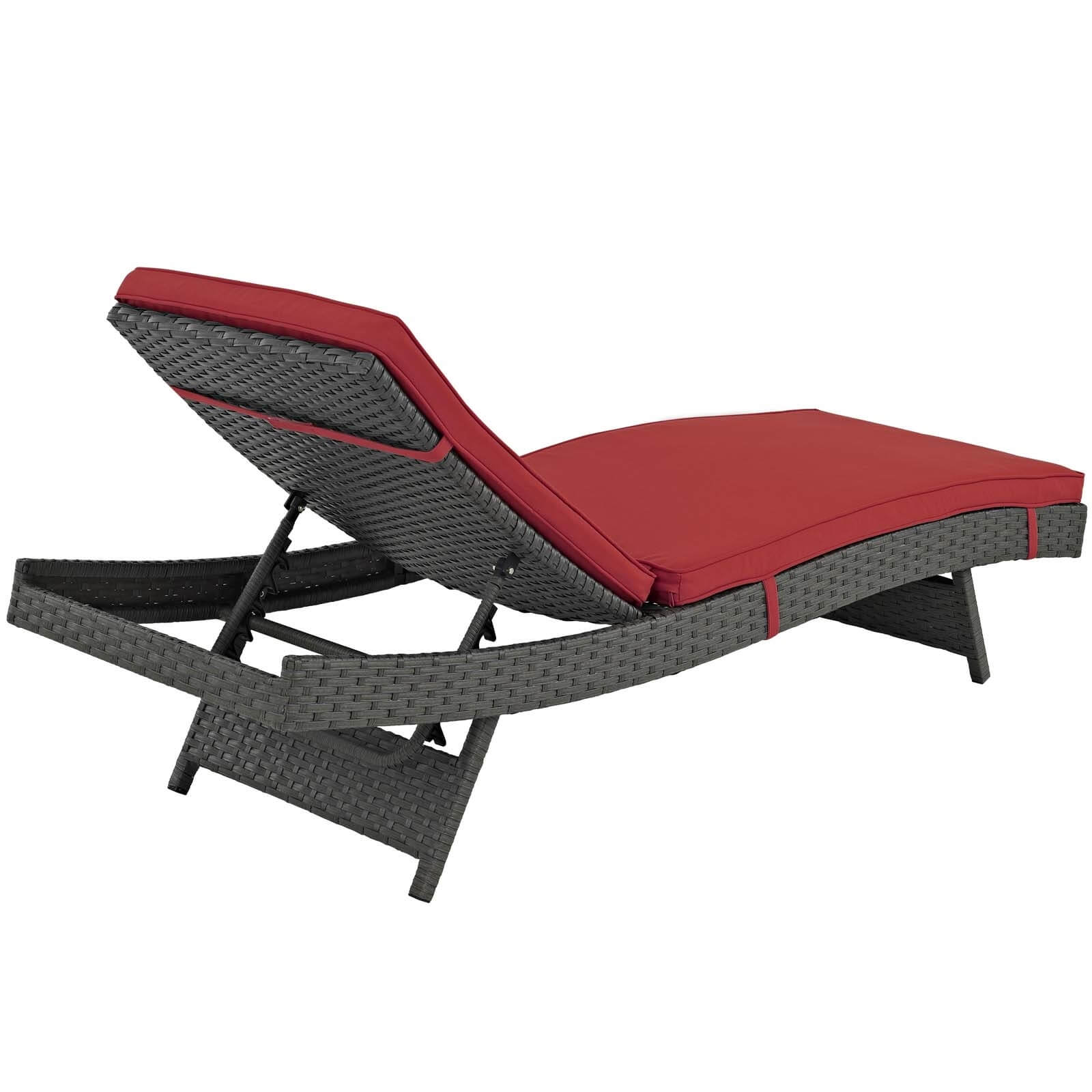 Sojourn Sunbrella/Synthetic Rattan Weave Outdoor Patio Chaise