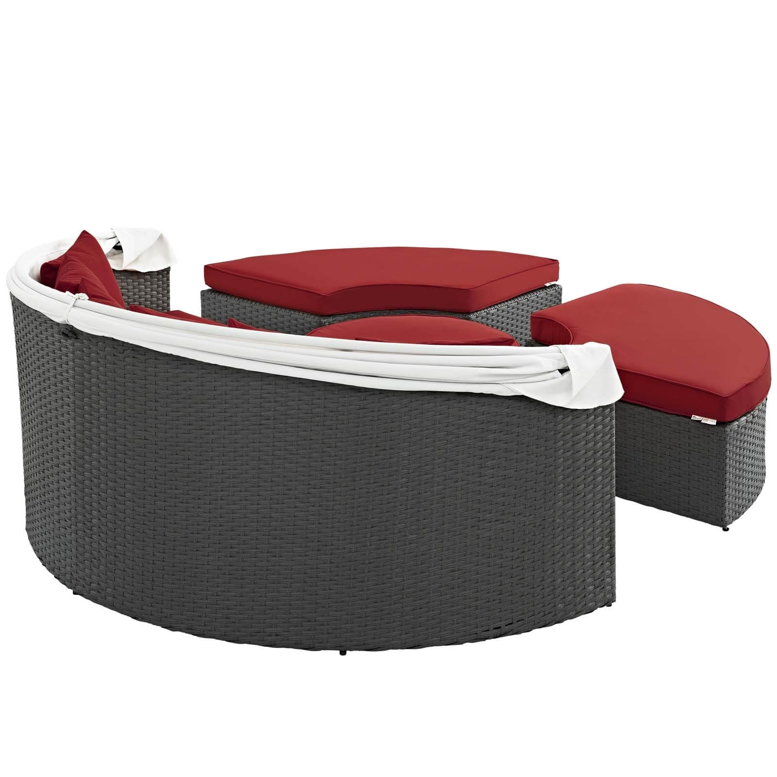 Sojourn Sunbrella/Synthetic Rattan Weave Outdoor Patio Daybed