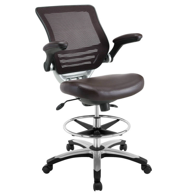 Edge Drafting Chair, Brown by Modway Furniture
