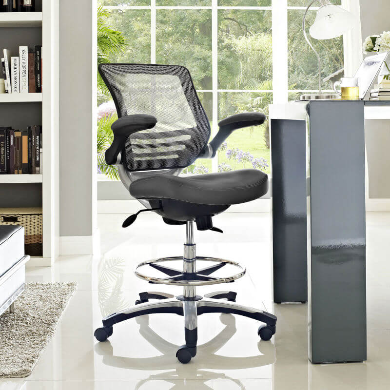 Edge Drafting Chair, Gray by Modway Furniture