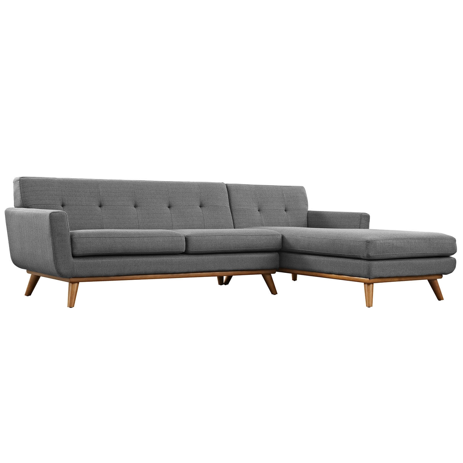 Engage Tufted Fabric Right-Facing Sectional Sofa
