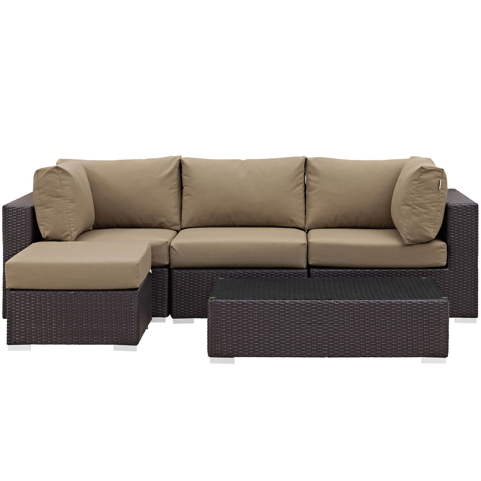 Convene 5-Pc Synthetic Rattan Weave Outdoor Patio Sectional Set, Composition 2