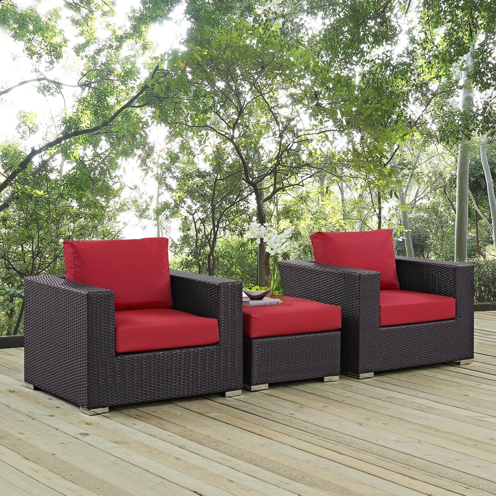 Convene 3-Pc Synthetic Rattan Weave Outdoor Patio Sofa Set, Composition 2