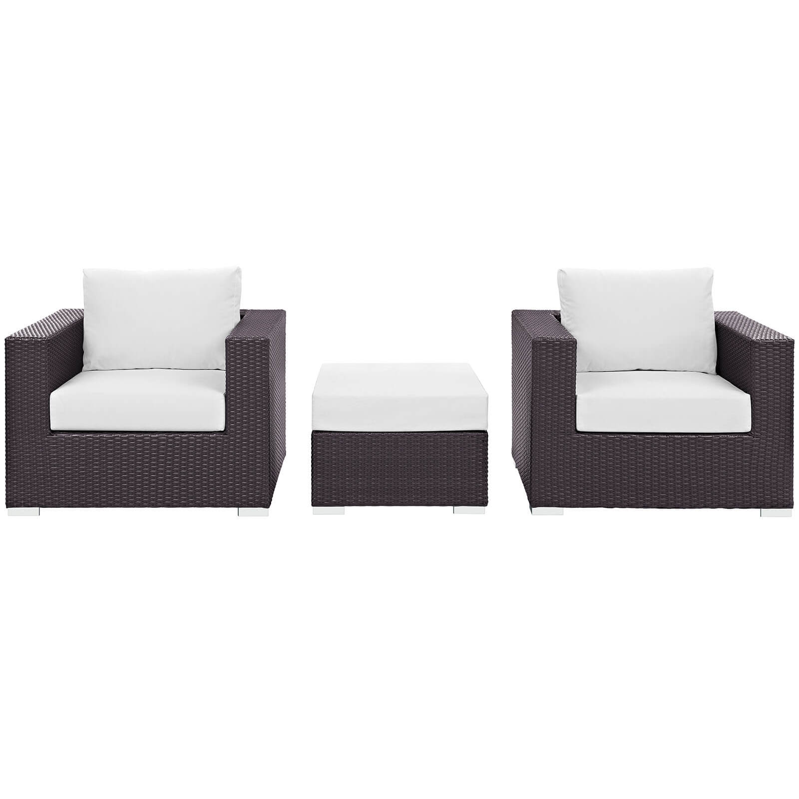 Convene 3-Pc Synthetic Rattan Weave Outdoor Patio Sofa Set, Composition 2