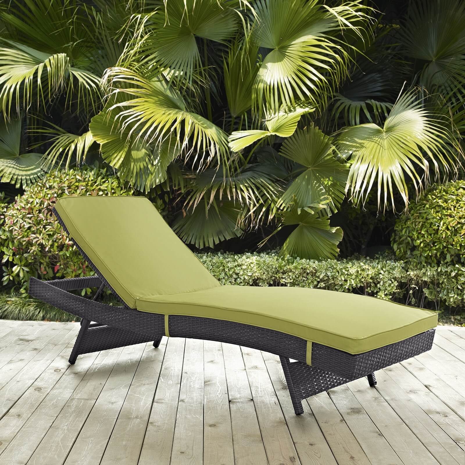 Convene Synthetic Rattan Weave Outdoor Patio Chaise