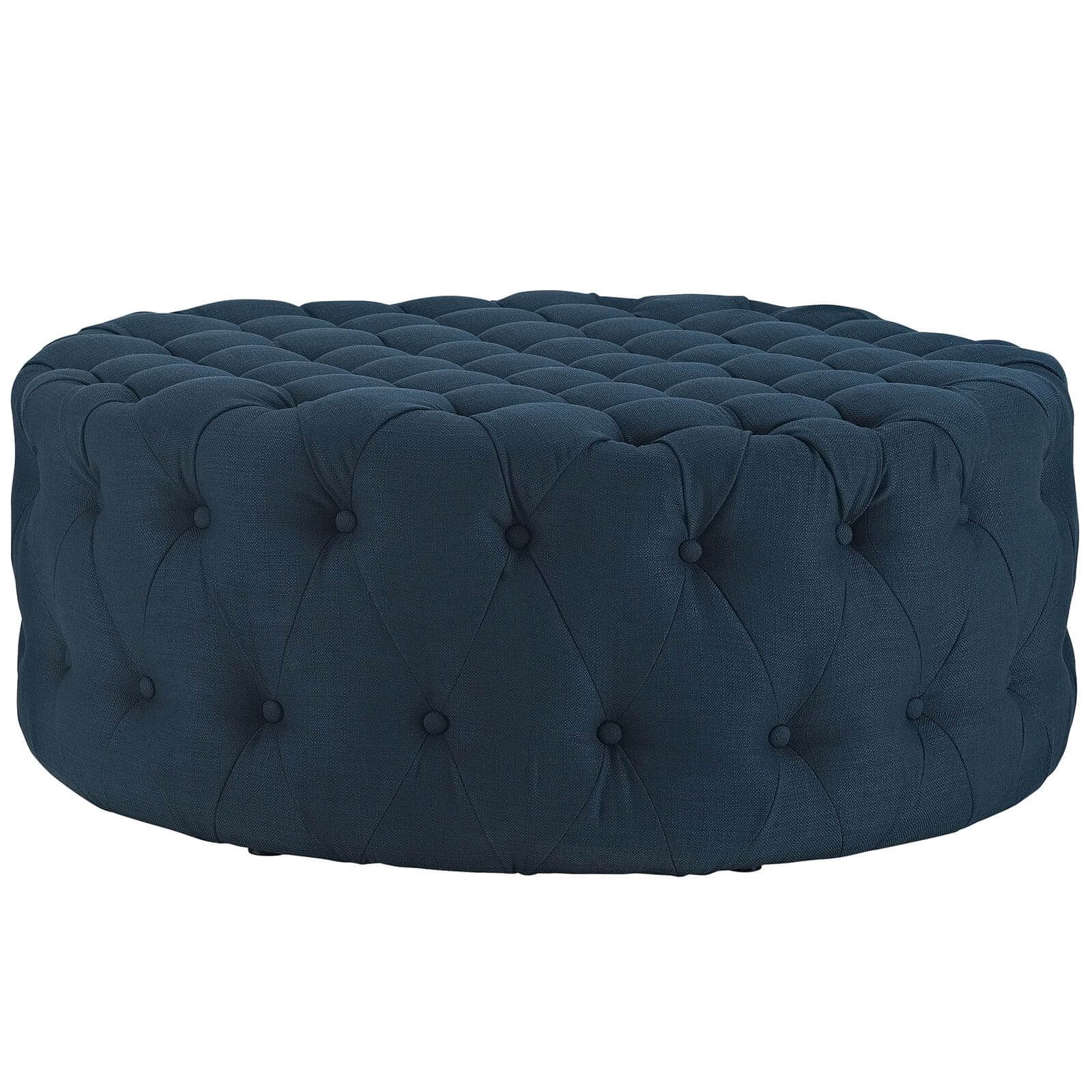 Amour Tufted Fabric Ottoman