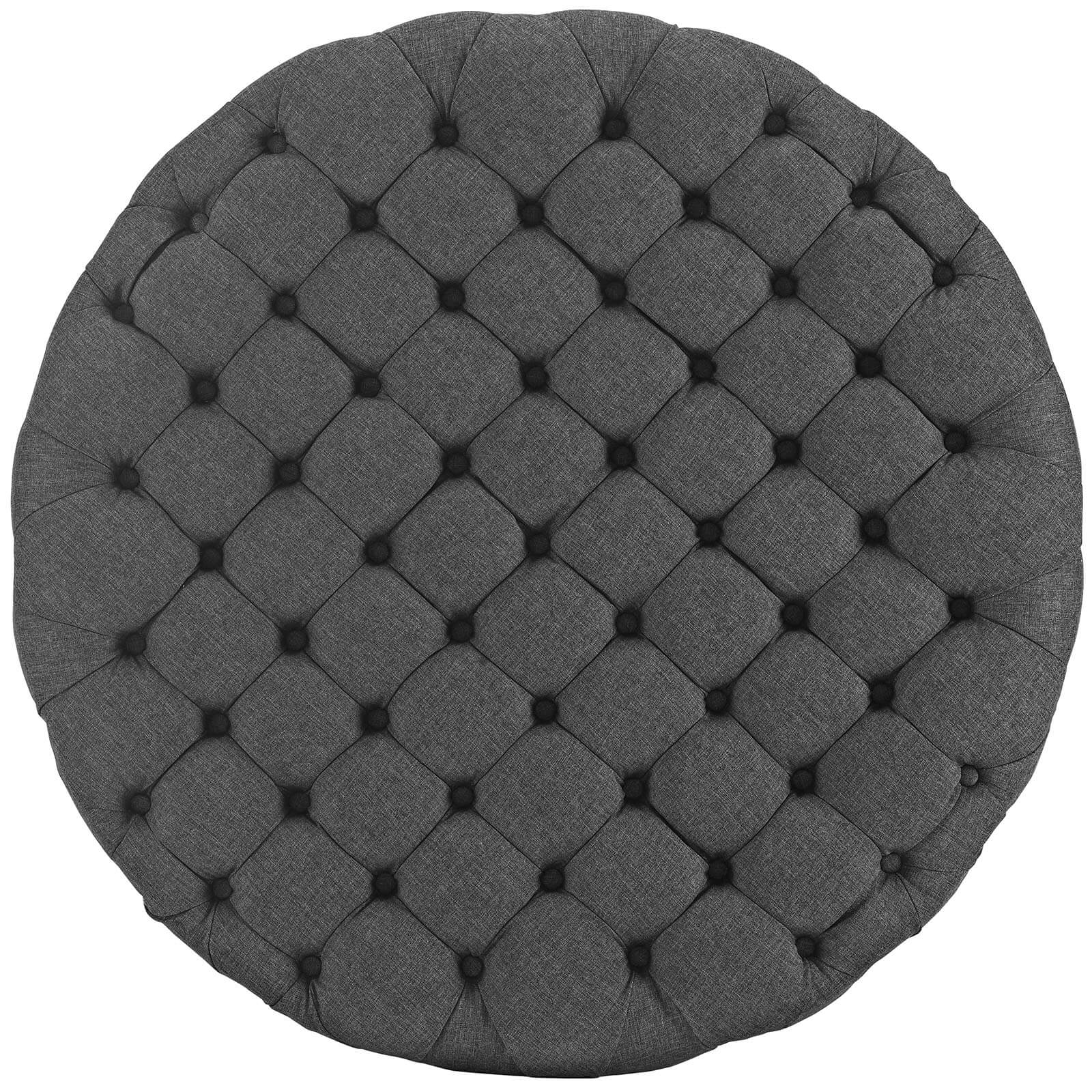 Amour Tufted Fabric Ottoman