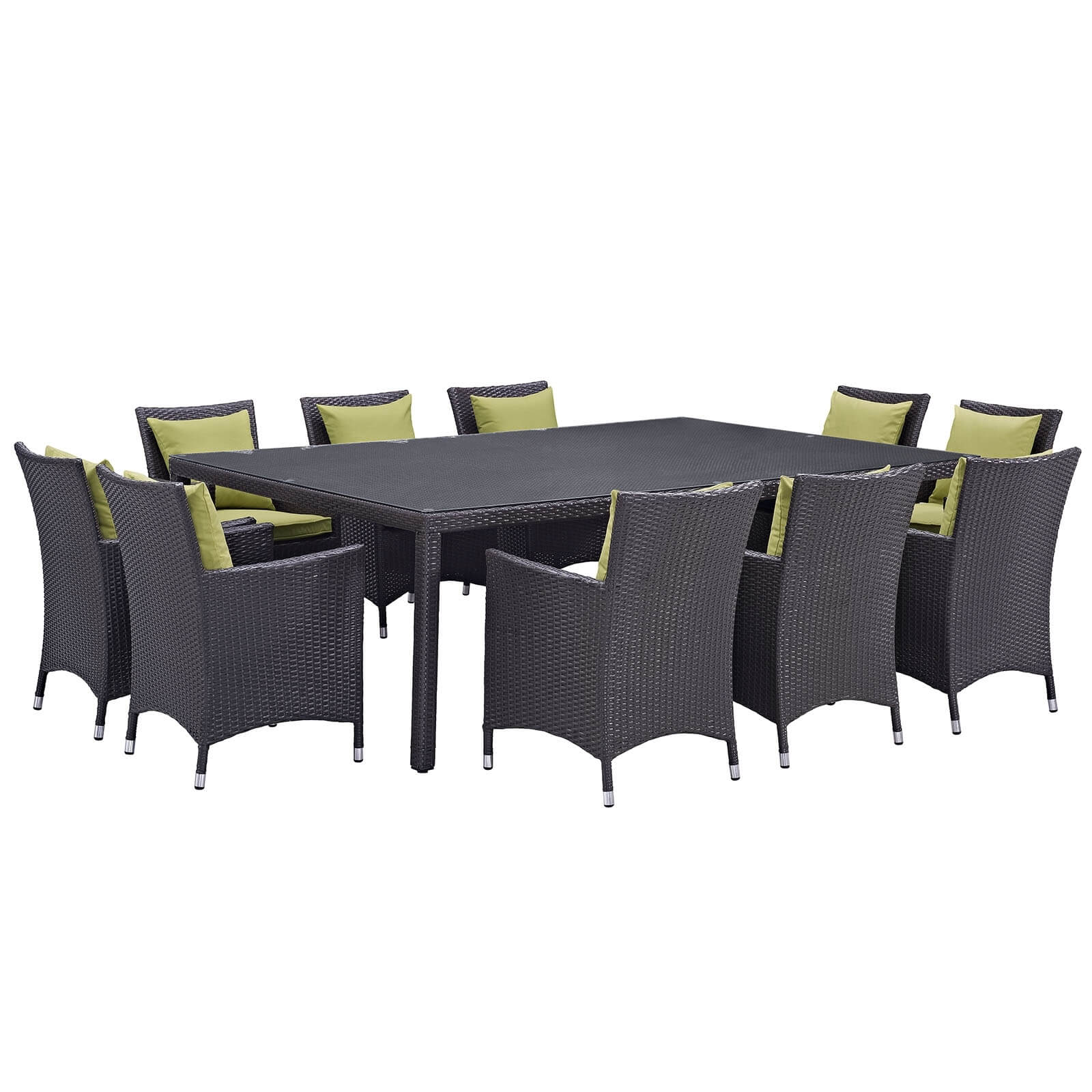 Convene 11-Pc Synthetic Rattan Weave Outdoor Patio Dining Set, Composition 2