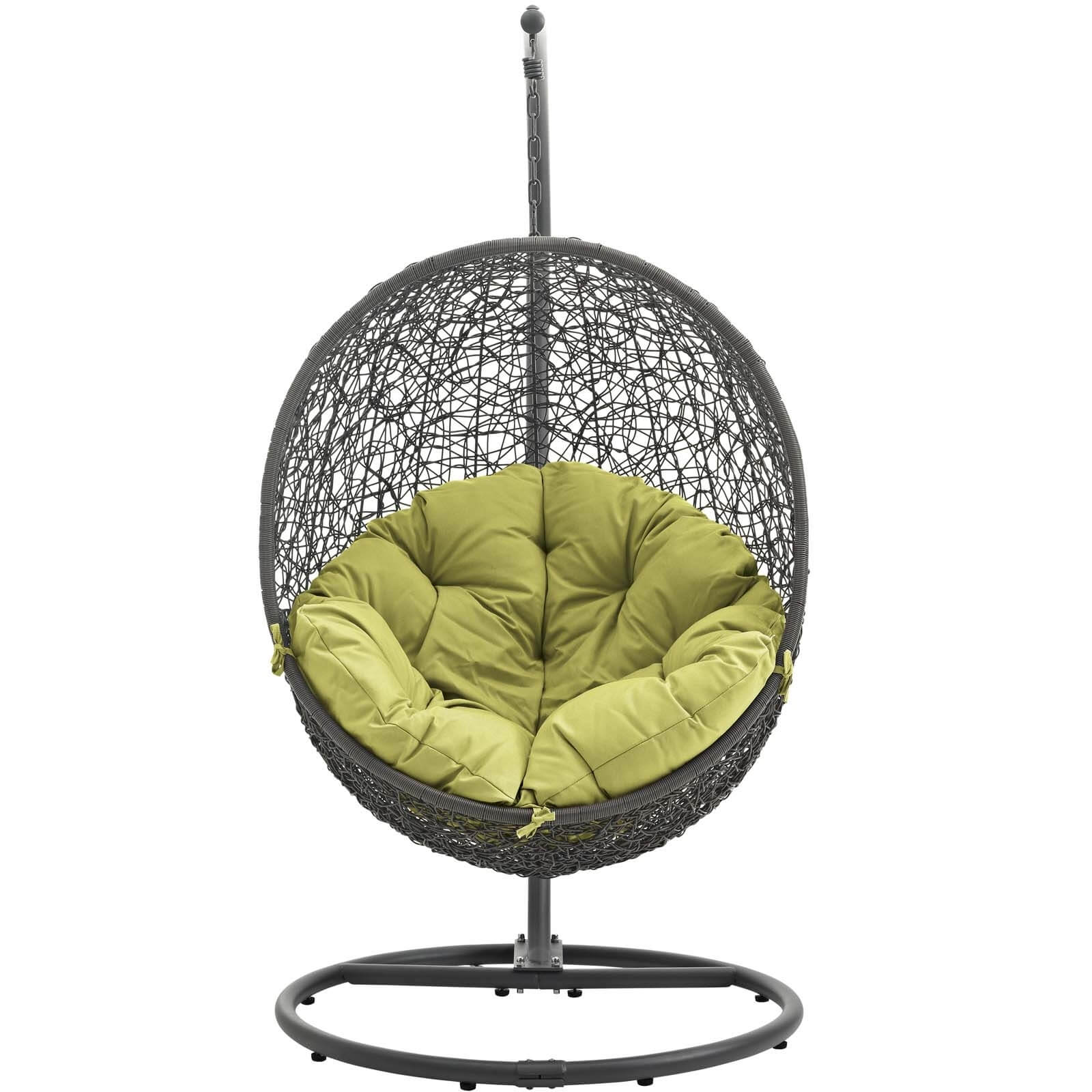 Hide Outdoor Patio Synthetic Rattan Weave Swing Chair With Stand