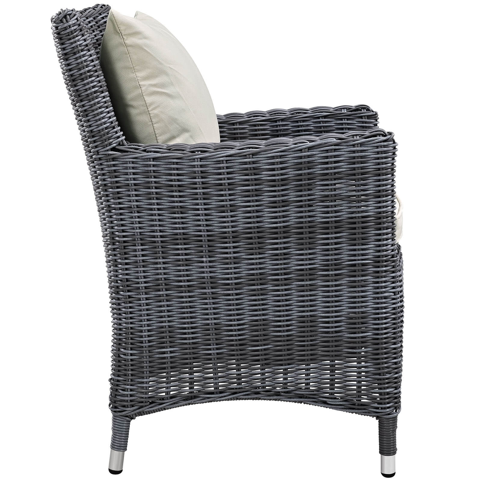 Summon 2-Pc Outdoor Patio Sunbrella/Synthetic Rattan Weave Dining Set