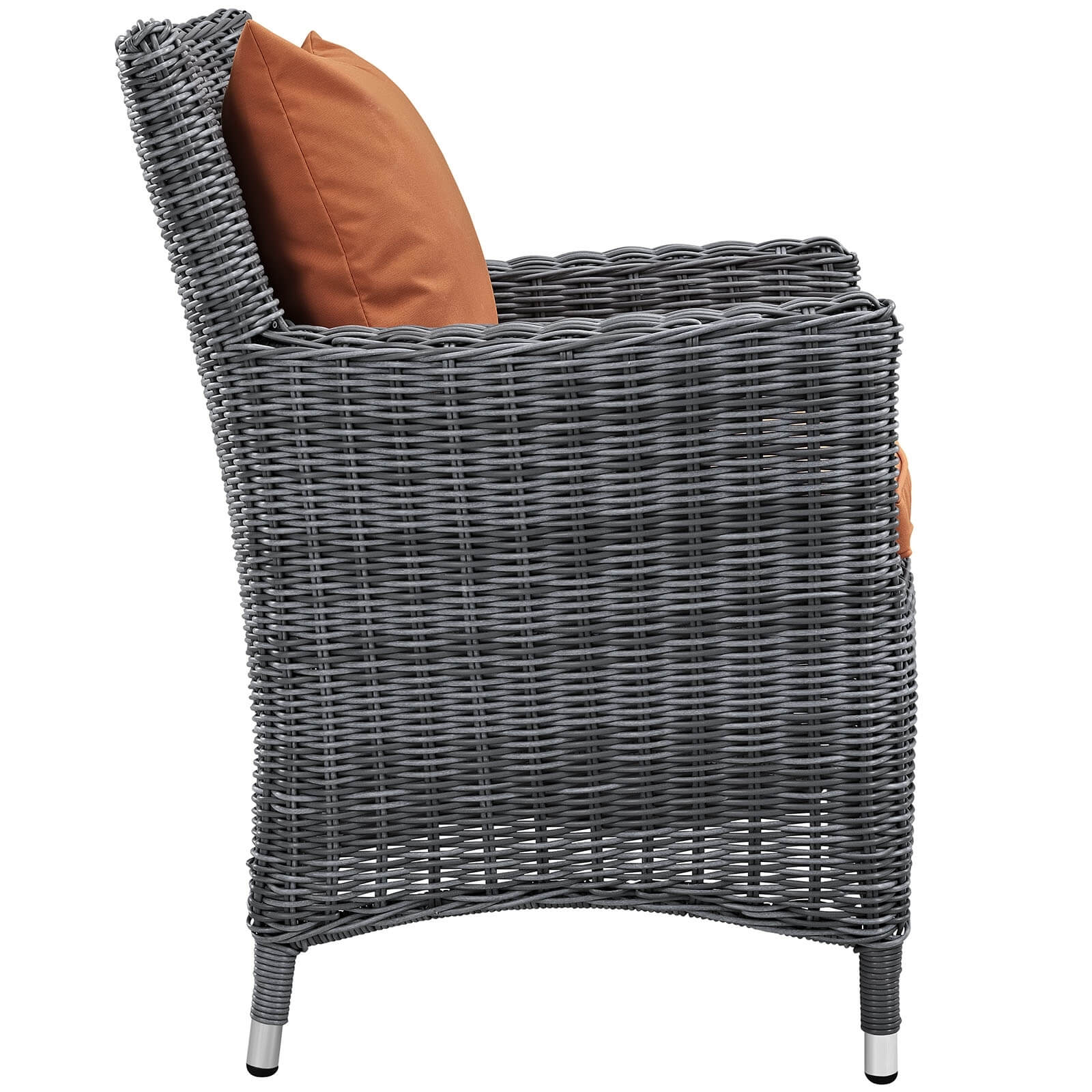 Summon 4-Pc Outdoor Patio Sunbrella/Synthetic Rattan Weave Dining Set