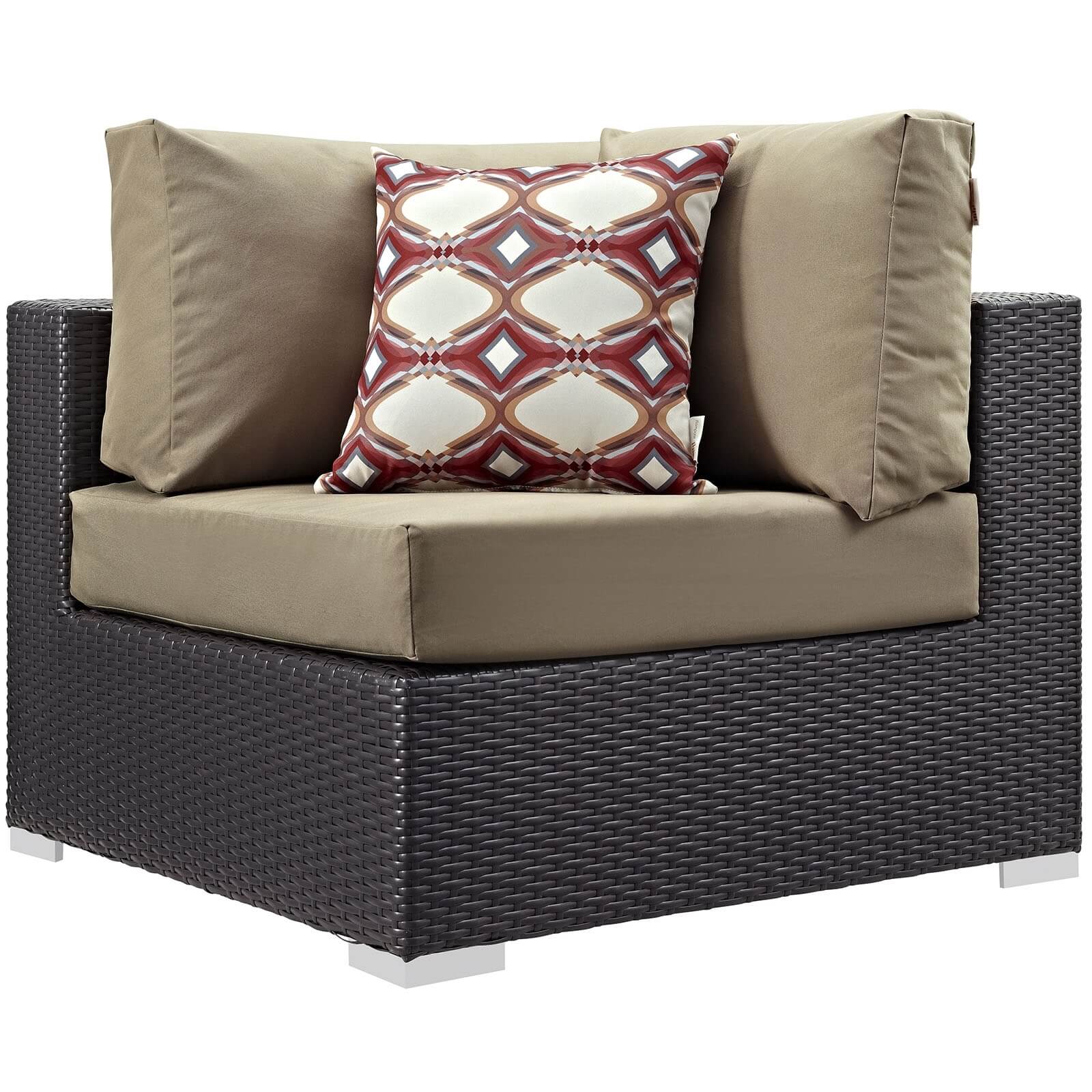 Convene 6-Pc Outdoor Patio Synthetic Rattan Weave Sectional Set