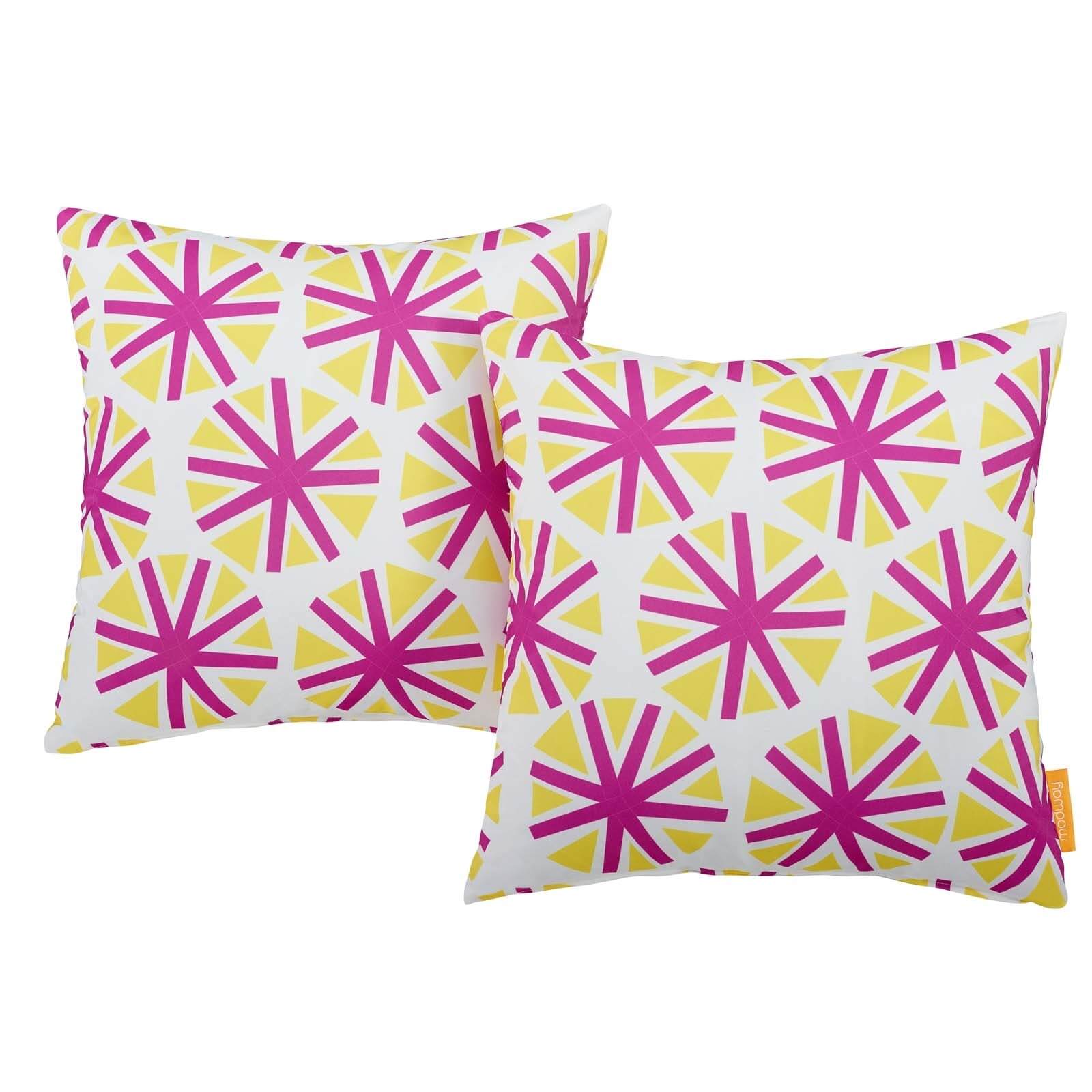 Modway 2-Pc Outdoor Patio Fabric Pillow Set