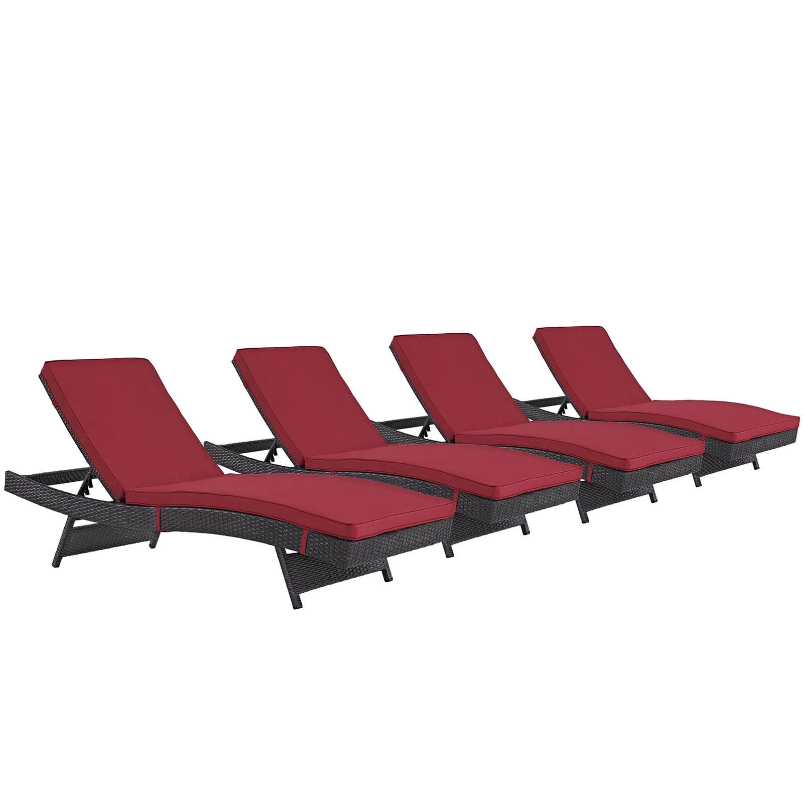 Convene Outdoor Patio Synthetic Rattan Weave Chaise