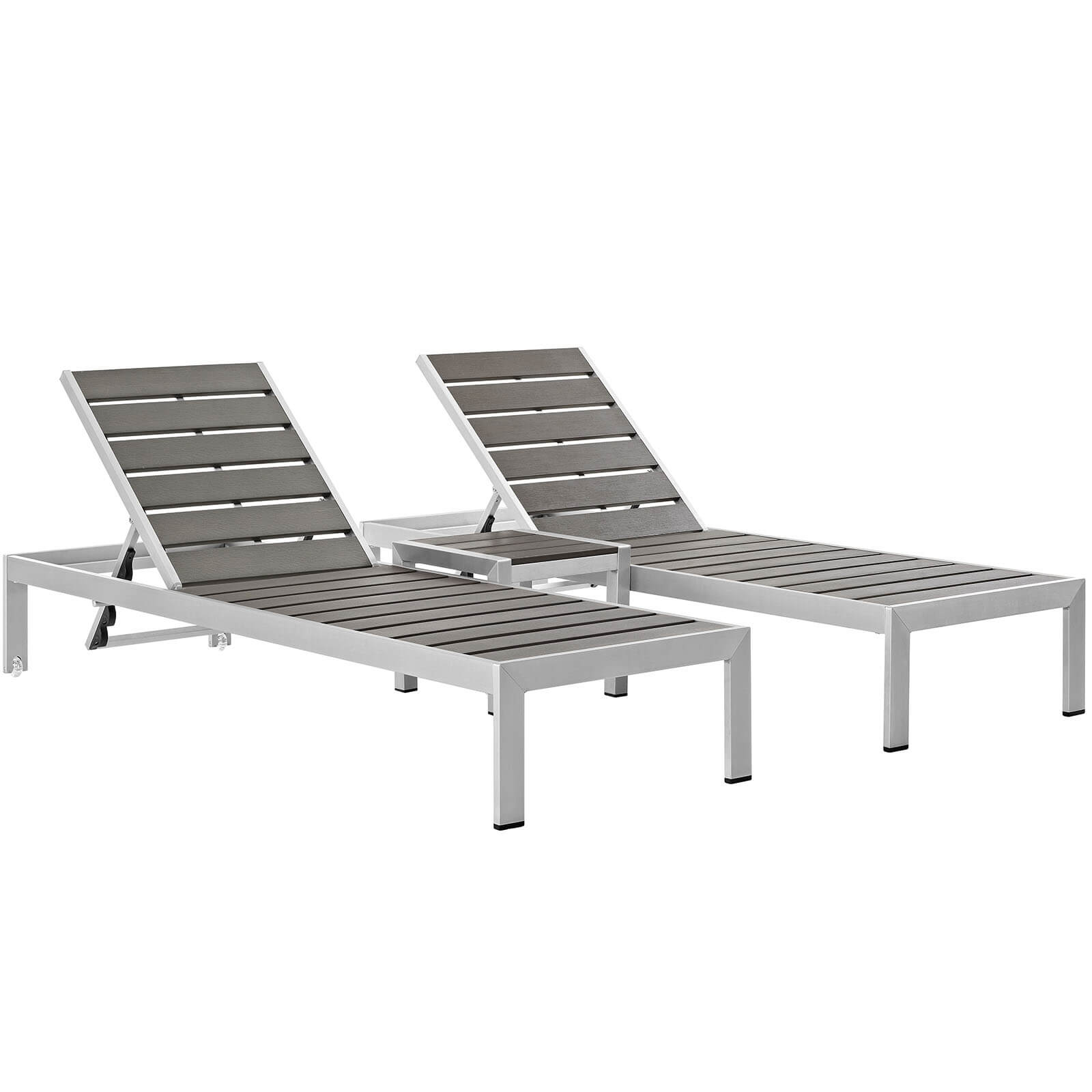 Shore 3-Pc Outdoor Patio Aluminum Set