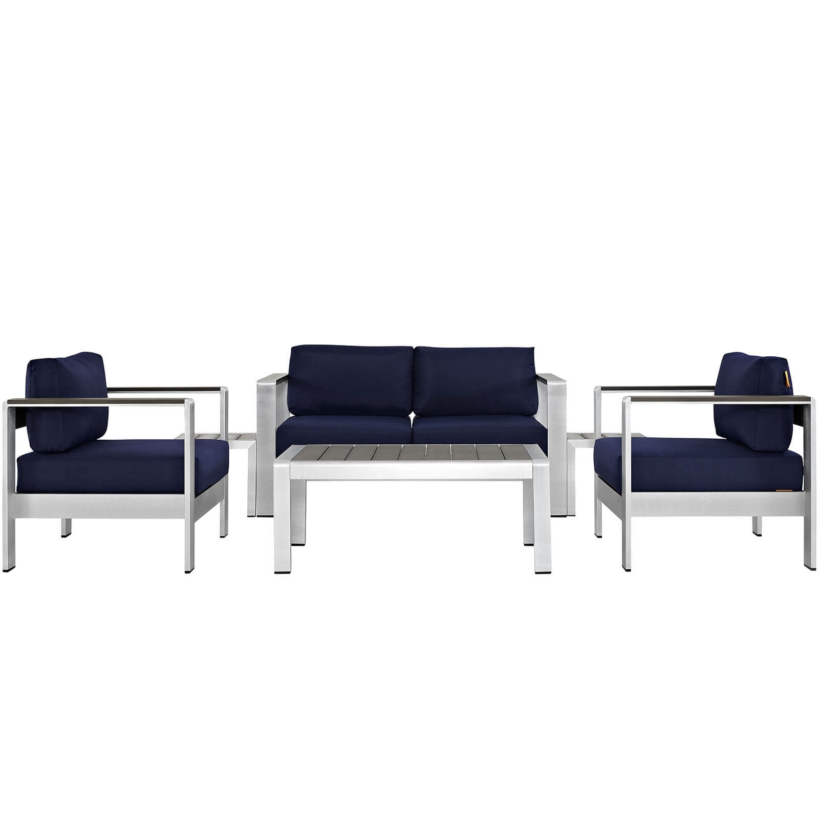 Shore 6-Pc Outdoor Patio Aluminum Sectional Sofa Set, Composition 5