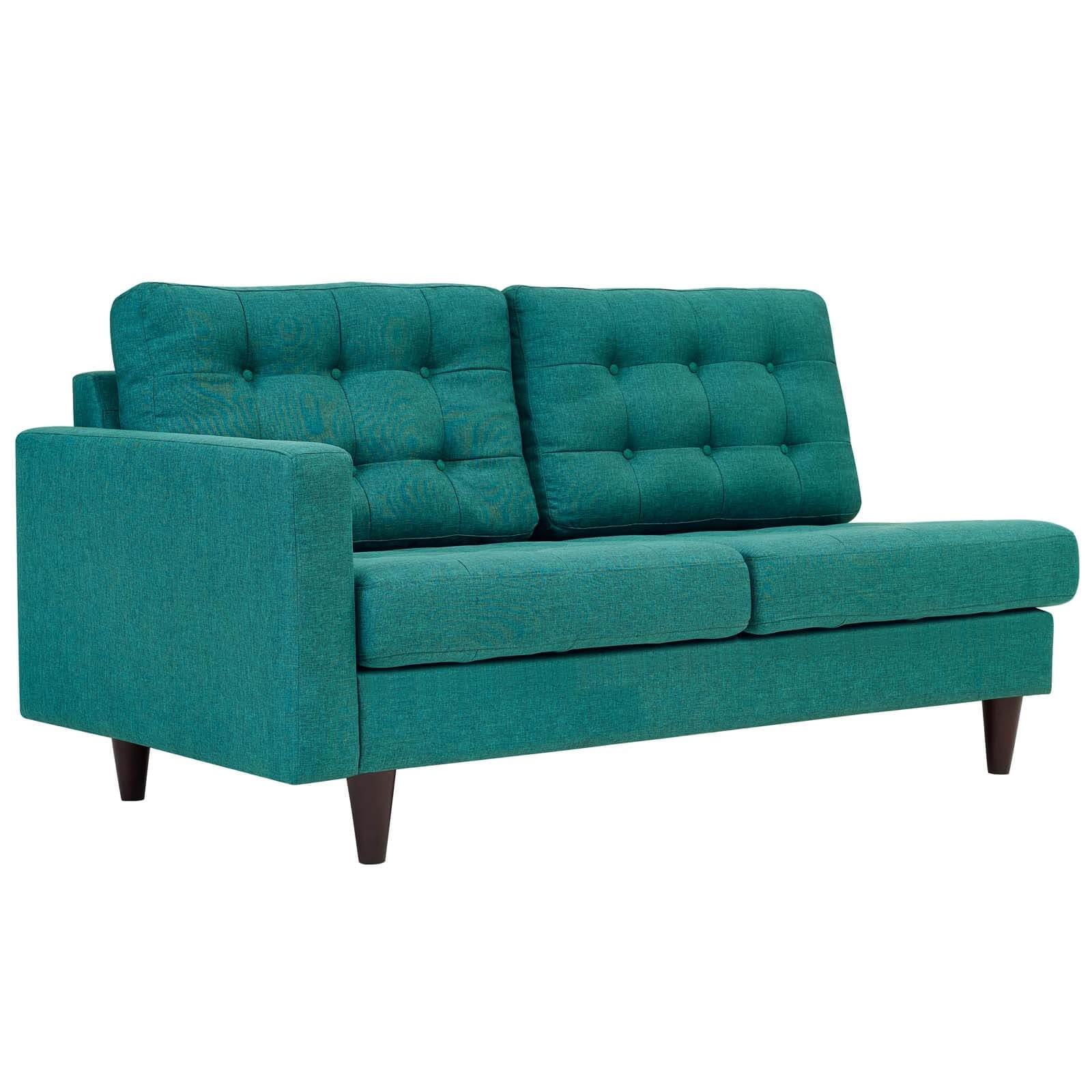 Empress Upholstered Fabric Left-Facing Loveseat