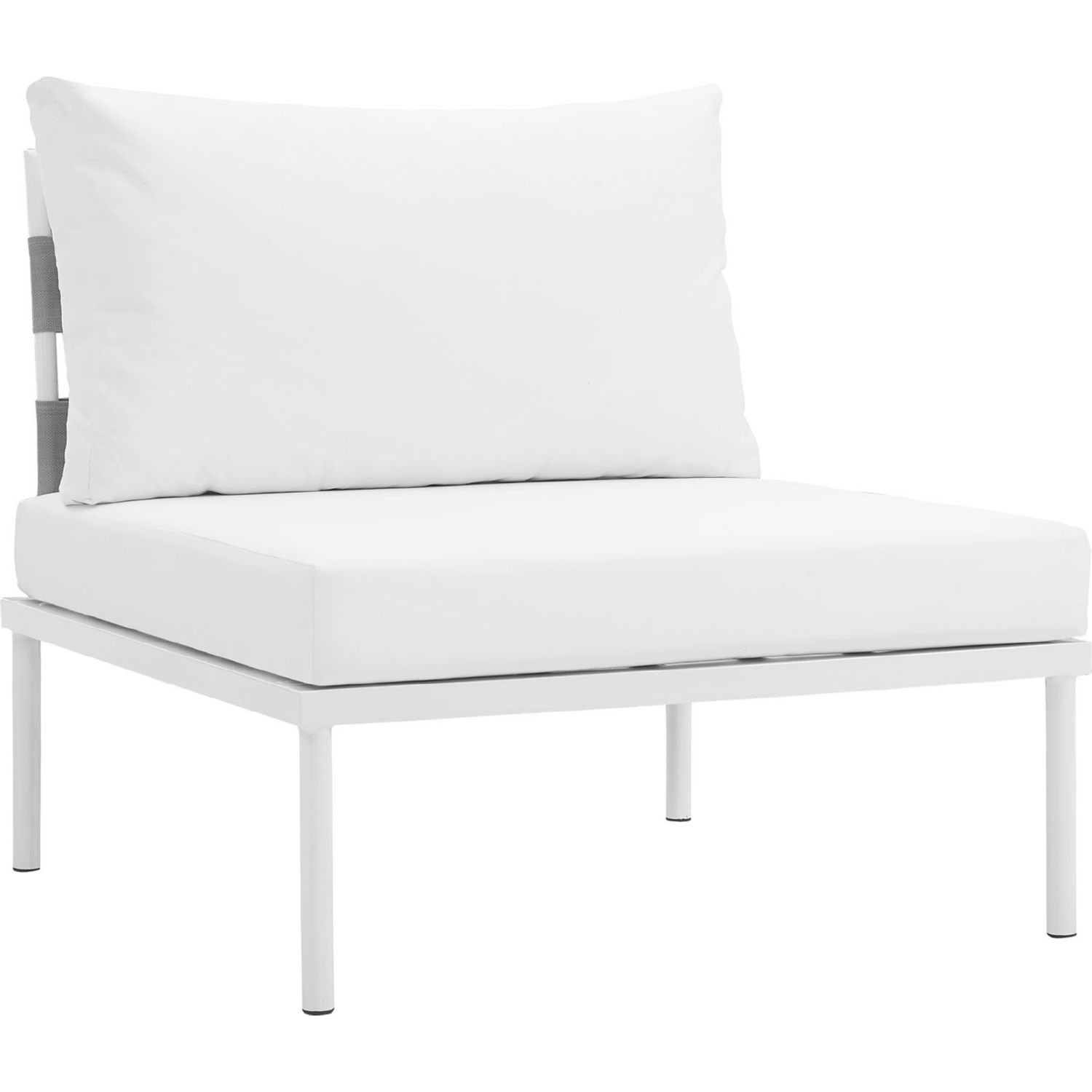 Harmony Outdoor Patio Aluminum Armless Chair