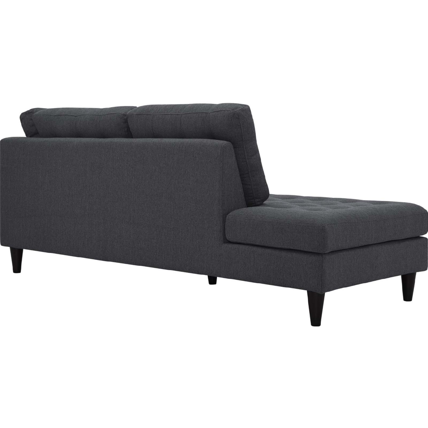 Empress Upholstered Fabric Left Facing Bumper Chaise