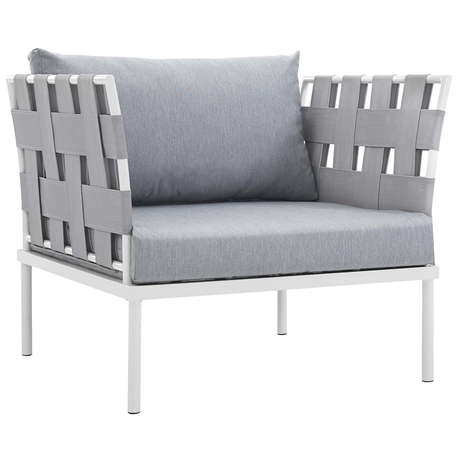 Harmony 3-Pc Outdoor Patio Aluminum Sectional Sofa Set