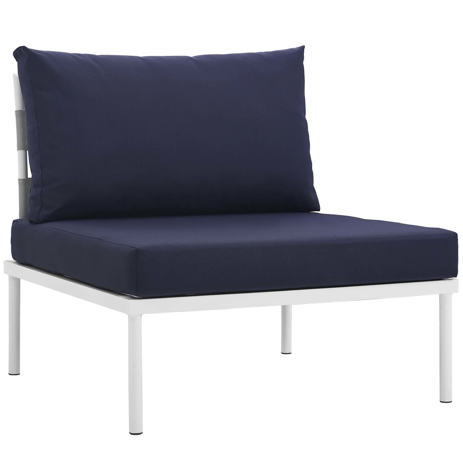Harmony 7-Pc Outdoor Patio Canvas Fabric/Aluminum Sectional Sofa Set