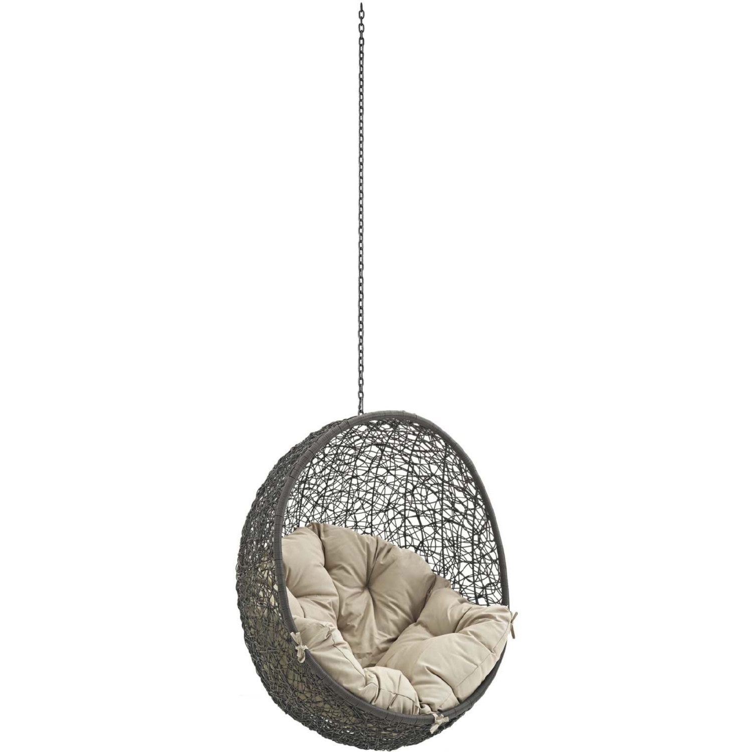 Hide Outdoor Patio Synthetic Rattan Weave Swing Chair Without Stand
