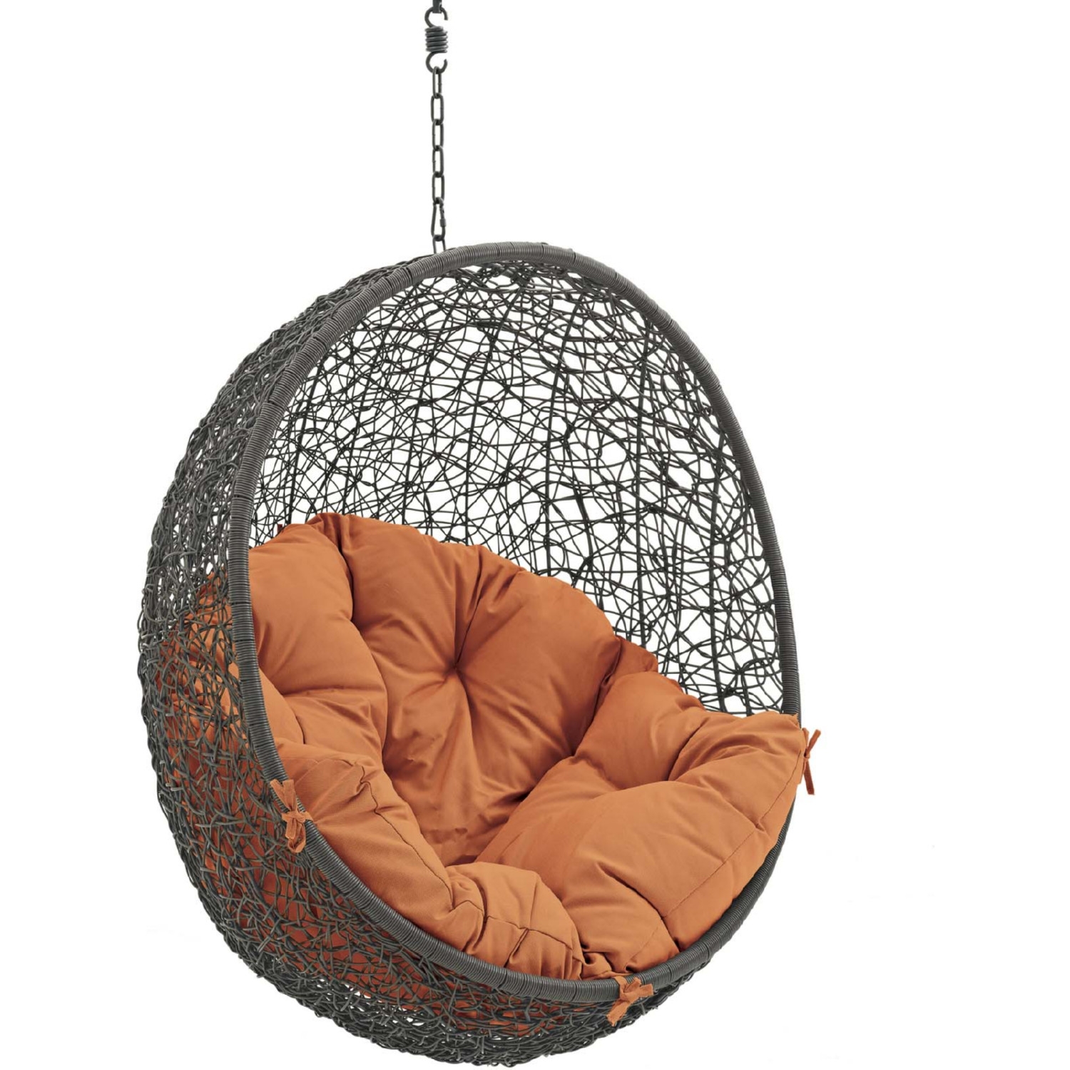 Hide Outdoor Patio Synthetic Rattan Weave Swing Chair Without Stand