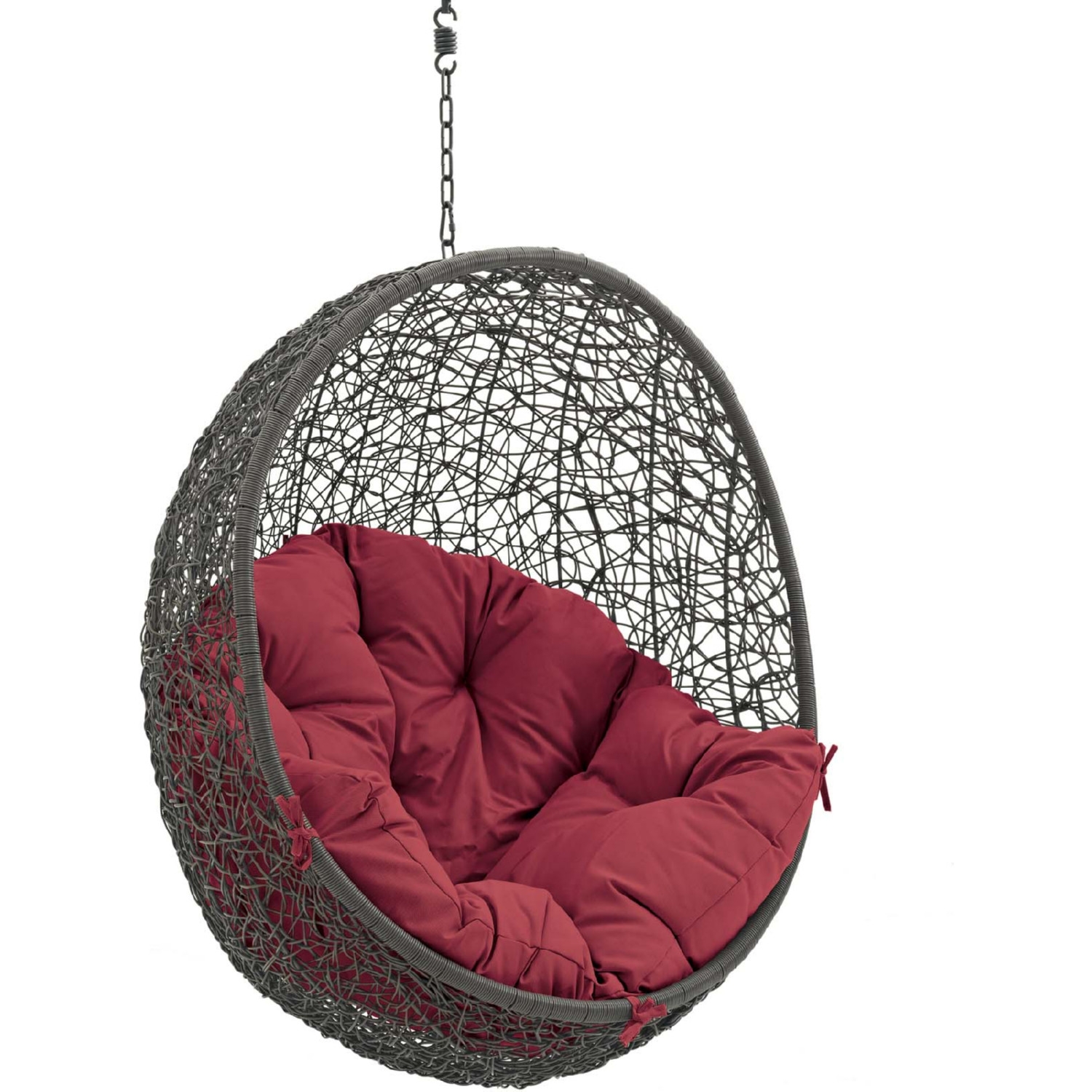 Hide Outdoor Patio Synthetic Rattan Weave Swing Chair Without Stand
