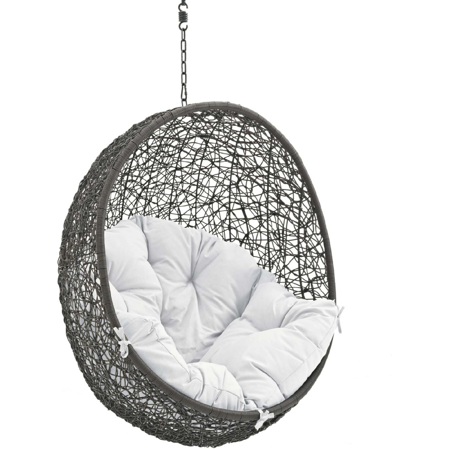 Hide Outdoor Patio Synthetic Rattan Weave Swing Chair Without Stand