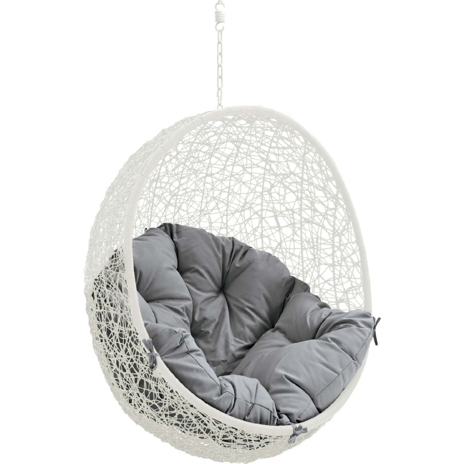Hide Outdoor Patio Synthetic Rattan Weave Swing Chair Without Stand