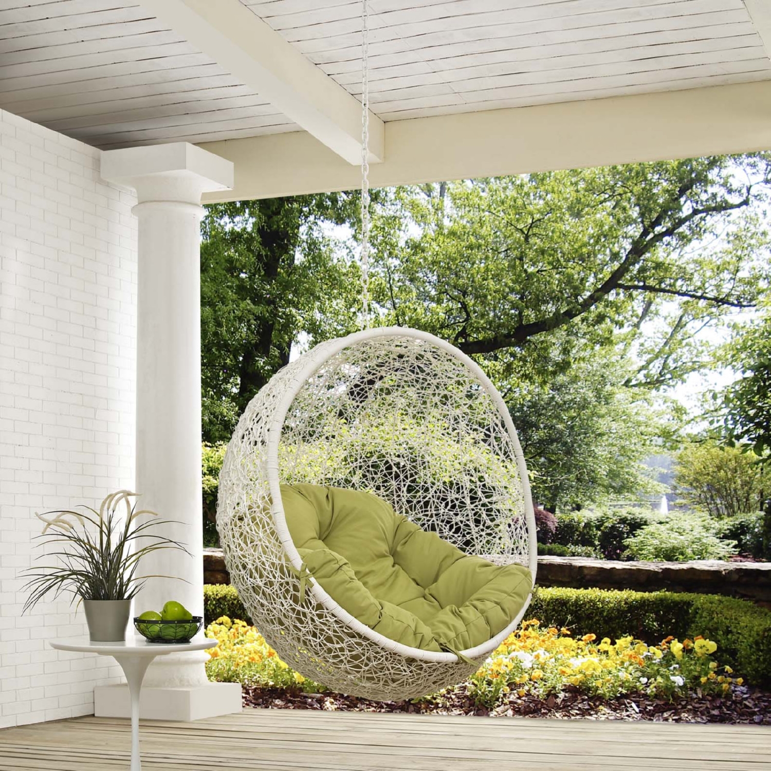 Hide Outdoor Patio Synthetic Rattan Weave Swing Chair Without Stand