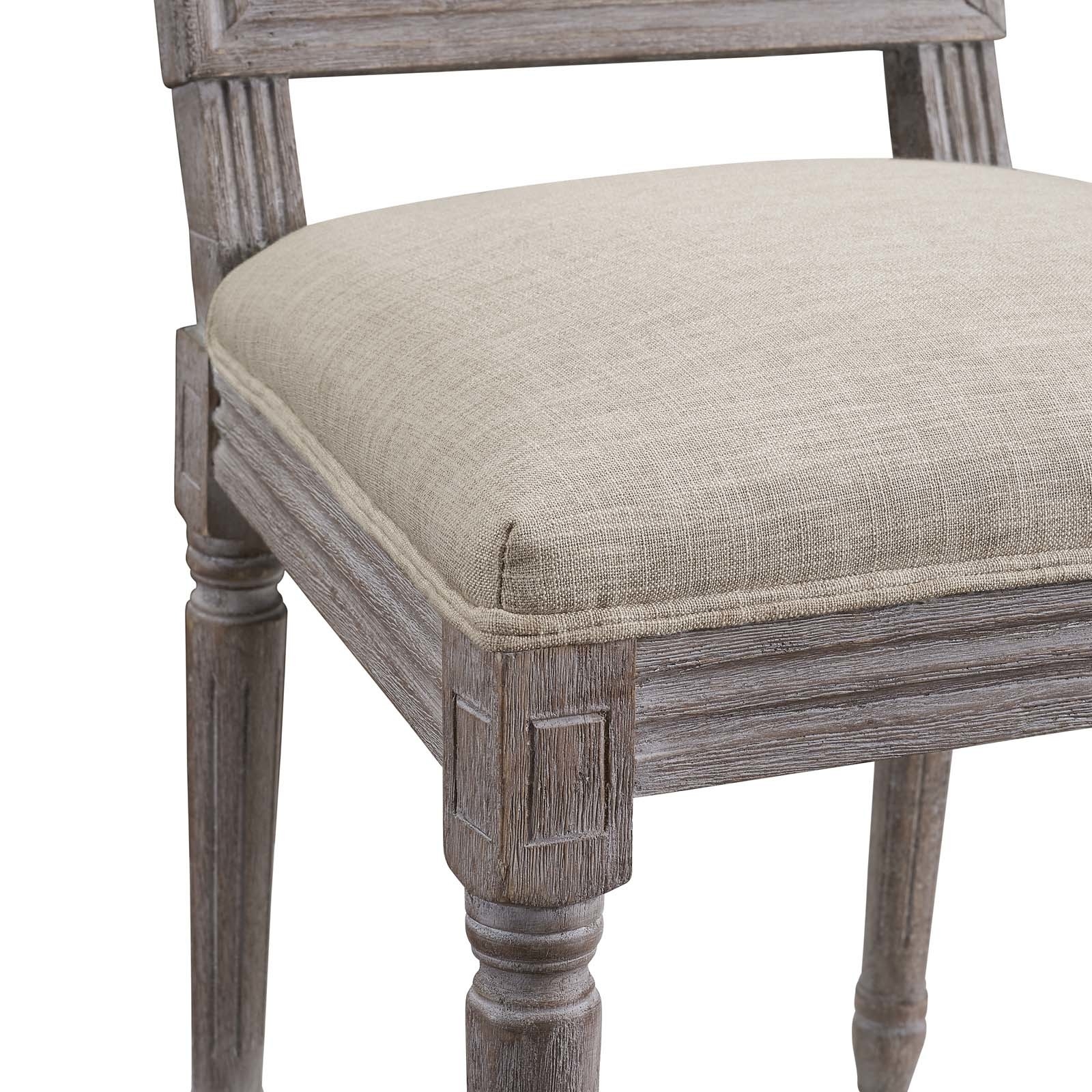 Court Vintage French Upholstered Fabric Dining Side Chair