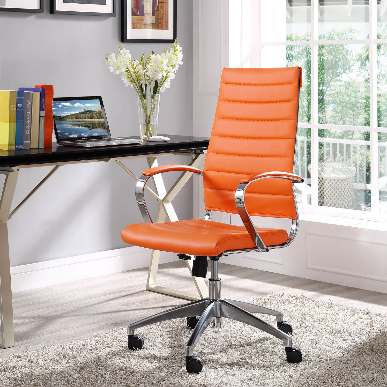 Jive Highback Office Chair, Orange by Modway Furniture