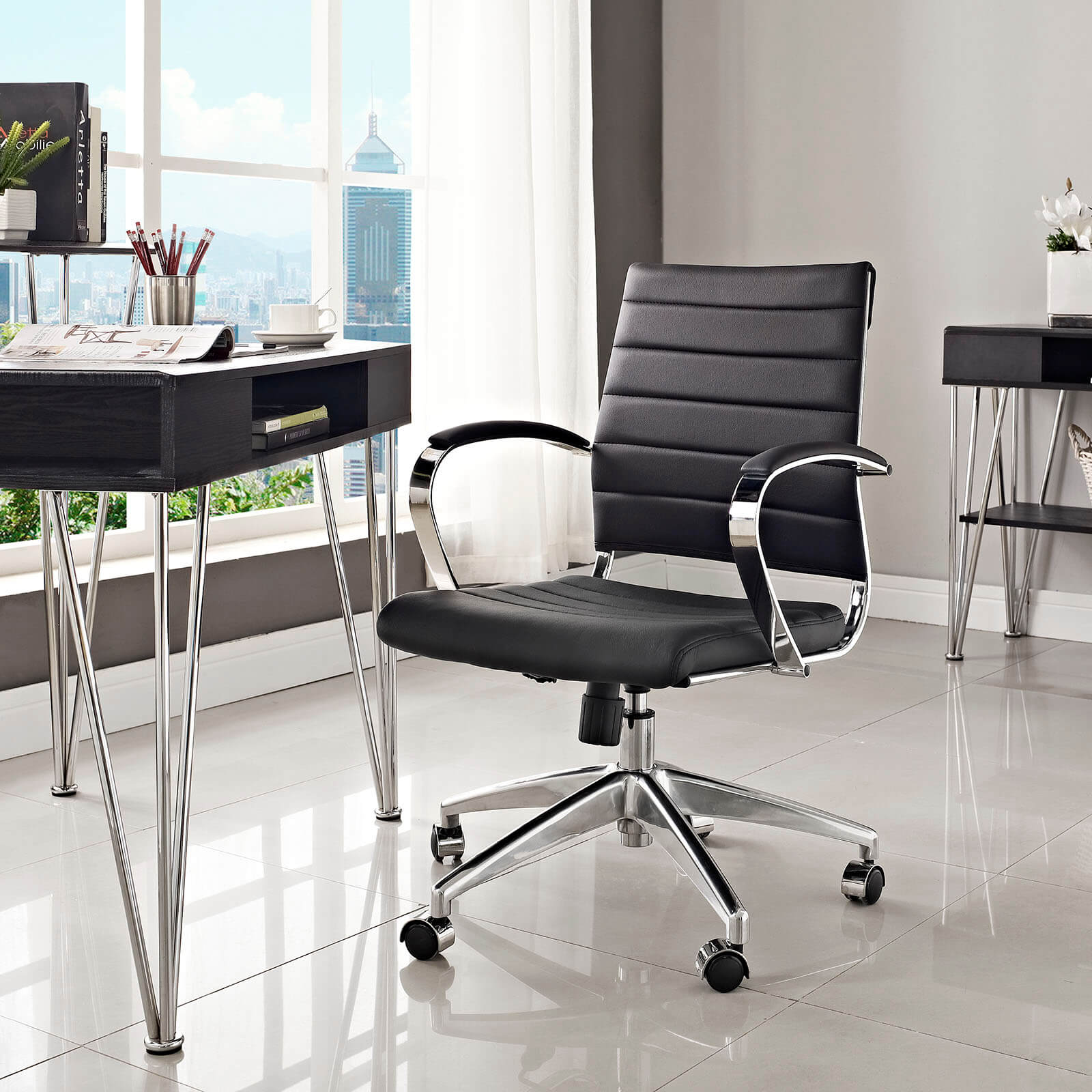 Jive Mid Back Office Chair, Black by Modway Furniture