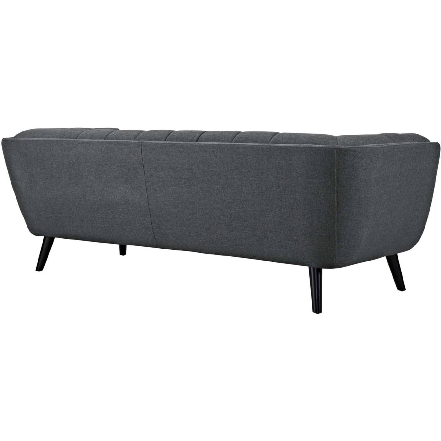 Carmen 3-seater sofa with grey fabric upholstery