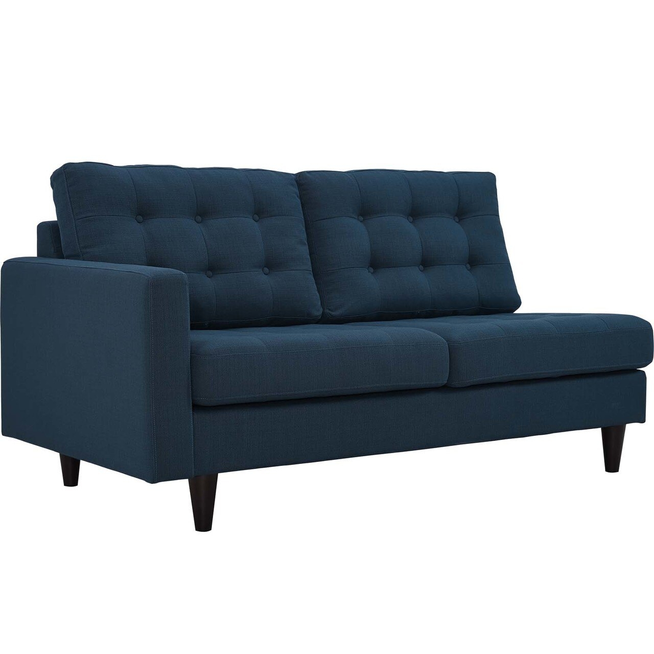 Empress 2-Pc Upholstered Fabric Right Arm Facing Bumper Sectional