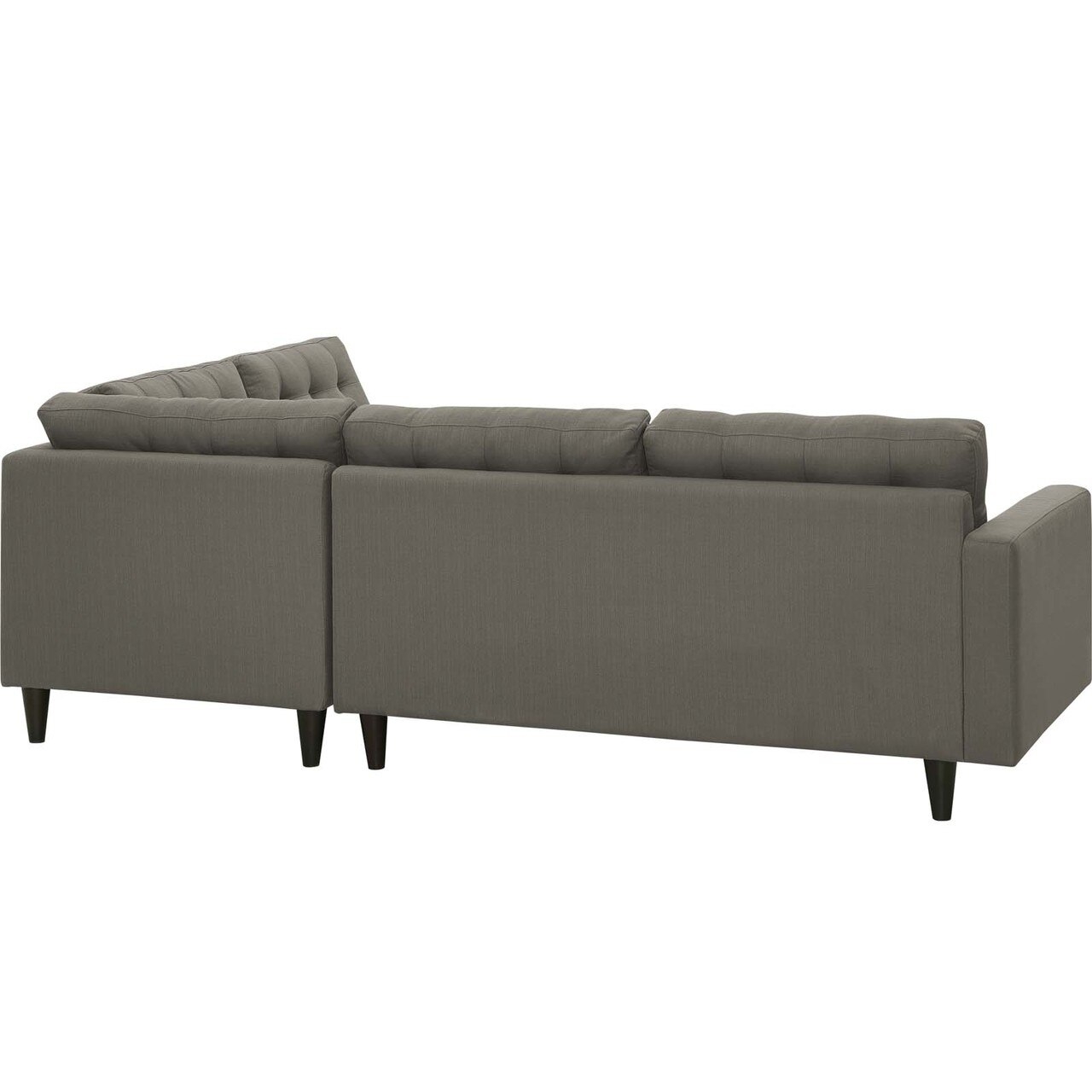 Empress 2-Pc Upholstered Fabric Right Arm Facing Bumper Sectional