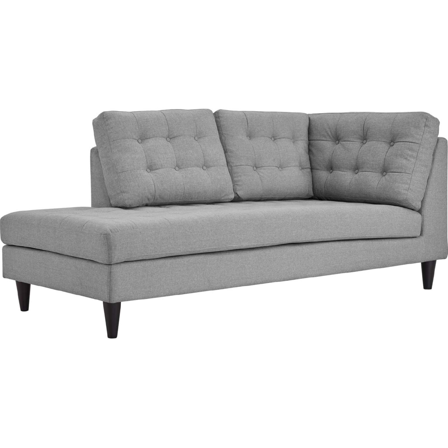 Empress 2-Pc Upholstered Fabric Left Arm Facing Bumper Sectional