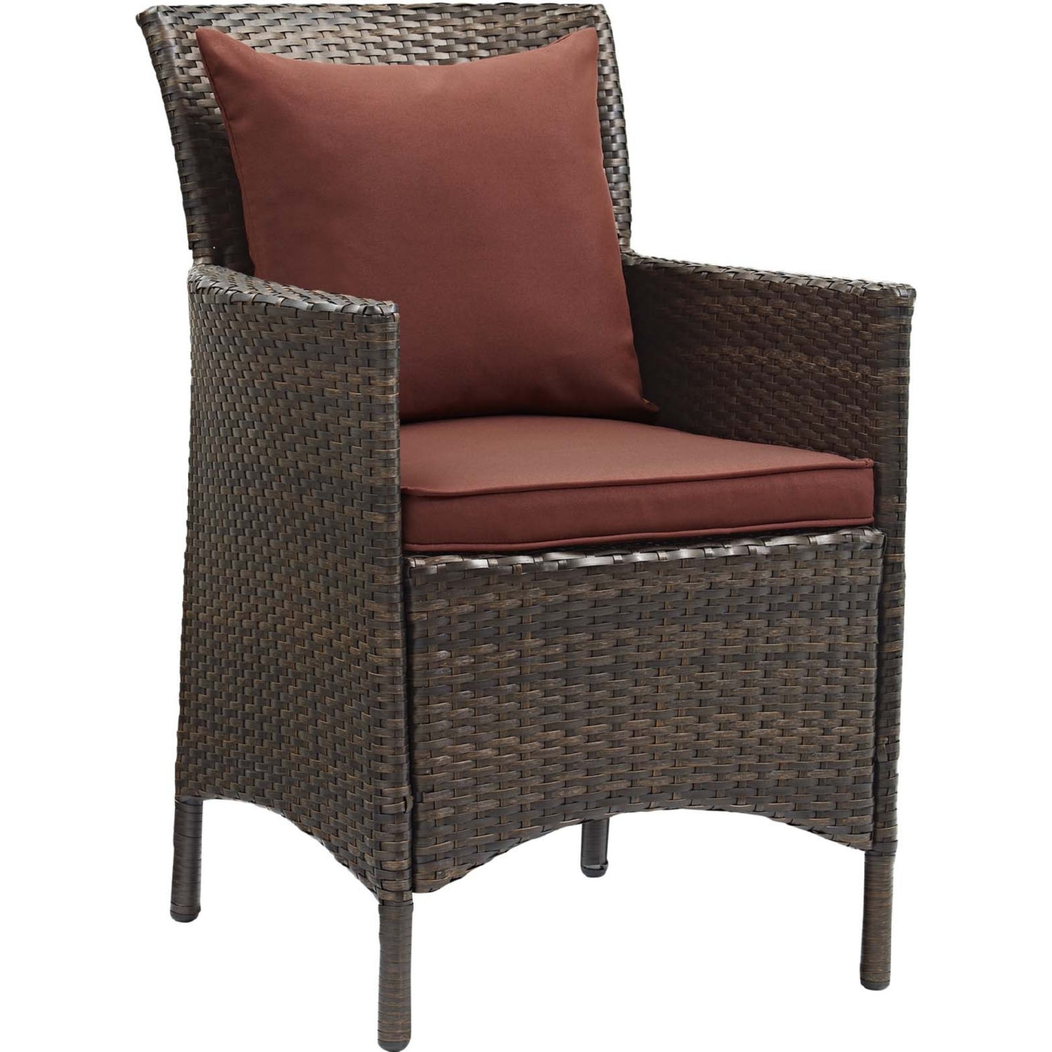 Conduit Outdoor Patio Wicker Rattan Dining Armchair