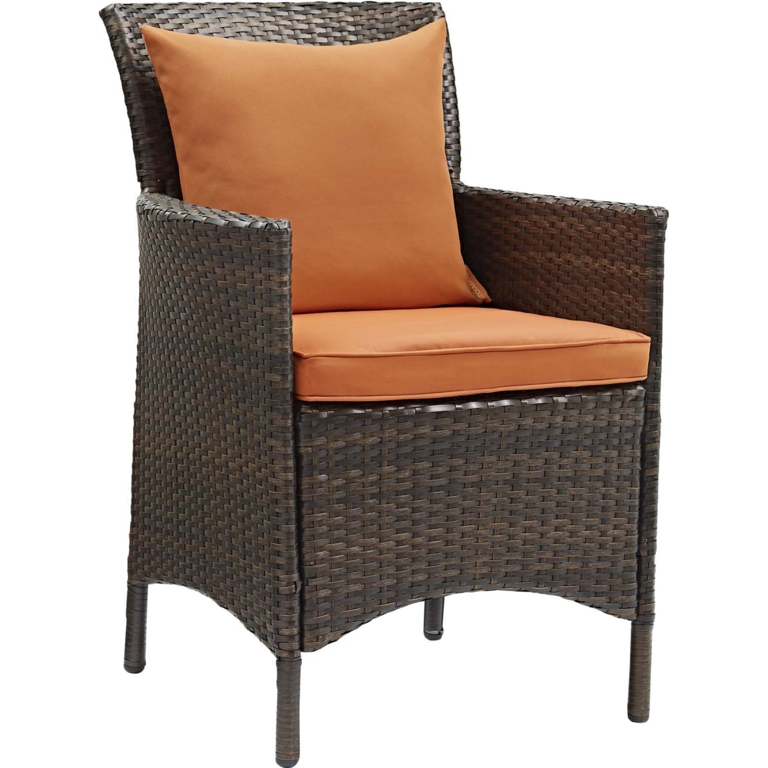 Conduit Outdoor Patio Wicker Rattan Dining Armchair