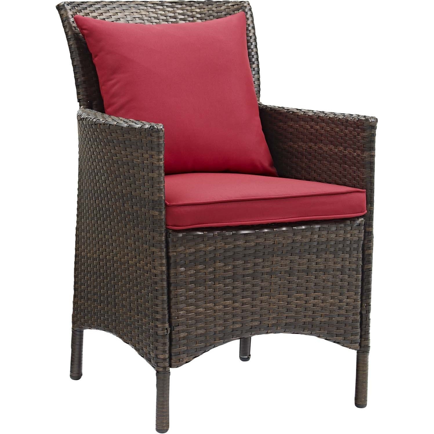 Conduit Outdoor Patio Wicker Rattan Dining Armchair