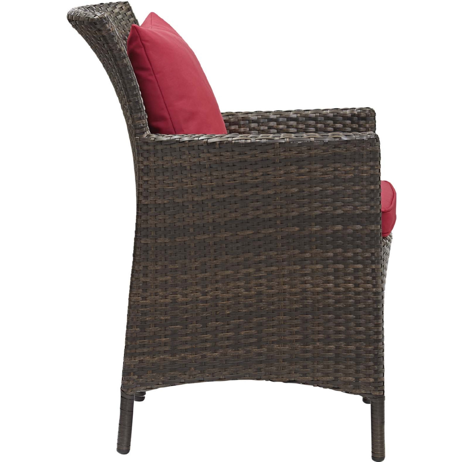 Conduit Outdoor Patio Wicker Rattan Dining Armchair