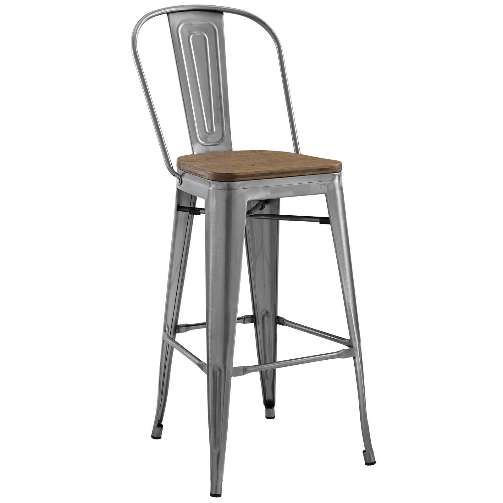 Promenade Bamboo/Steel Bar Stool