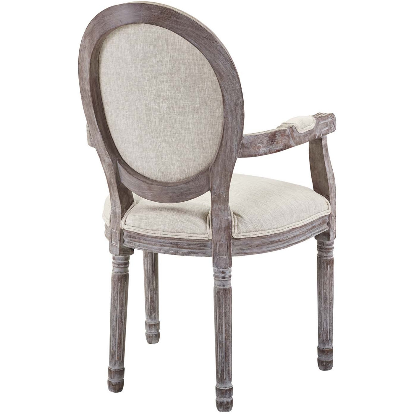 Emanate Vintage French Upholstered Fabric Dining Armchair