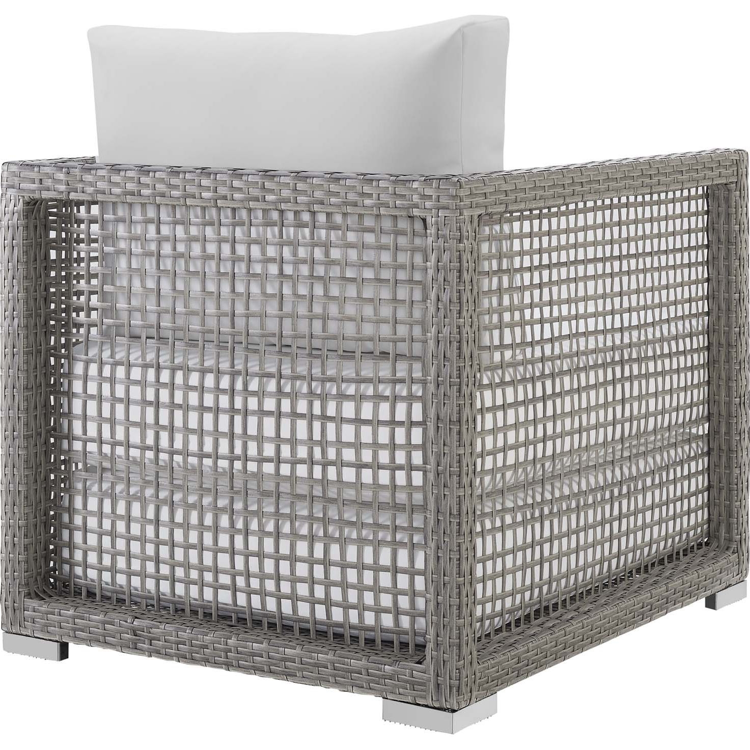 Aura Rattan Outdoor Patio Synthetic Wicker Rattan/Fabric Armchair