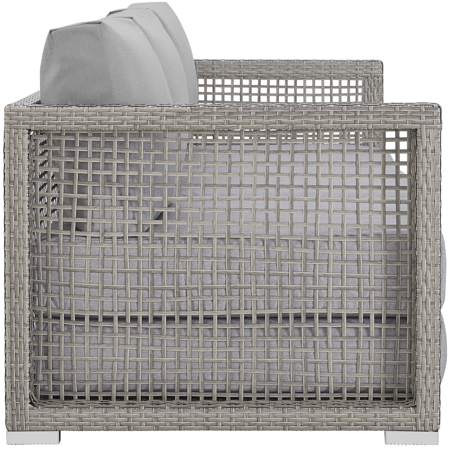 Aura Outdoor Patio Wicker Rattan/Fabric Sofa