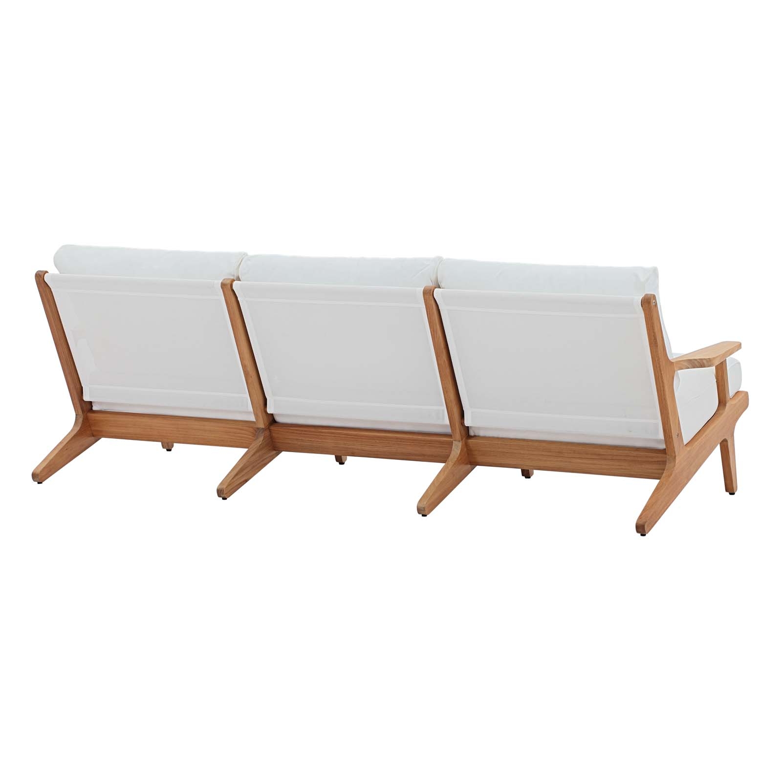 Saratoga Outdoor Patio Teak/Fabric Wood Sofa